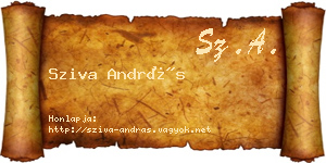Sziva András névjegykártya
