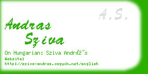 andras sziva business card